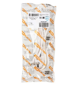 Шнур сетевой с вилкой ПВС 3x0,75 мм² 5 м с/з (белый) TDM SQ1305-0077