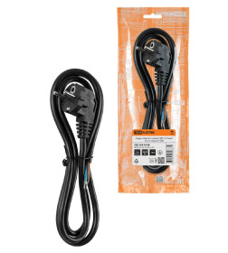 Шнур сетевой с вилкой ПВС 3x1,5 мм² 5 м с/з (черный) TDM SQ1305-0188