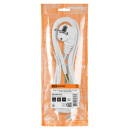 Шнур сетевой с вилкой ПВС 3х1,5 мм² 1,5 м с/з (белый) TDM SQ1305-0175 (SQ1305-0175) 