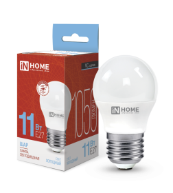 Лампа светодиодная LED-ШАР-VC 11Вт 230В Е27 6500К 990Лм IN HOME 4690612024943
