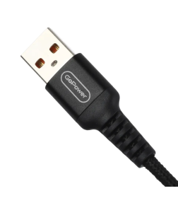 Кабель USB - Type-C 2.4A (черный) GoPower GP02T 00-00022791