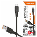 Кабель USB - microUSB 1.0 м 2.4A ПВХ (черный) GoPower GP01M 00-00018564 (00-00018564) 