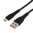 Кабель USB - microUSB 2.4A (силикон черный) GoPower GP07M 00-00022796 (00-00022796) 
