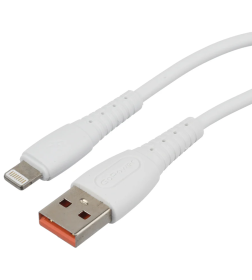 Кабель USB - Lightning 2.4A (силикон белый) GoPower GP07L 00-00022799