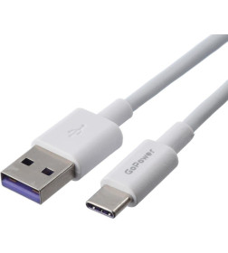 Кабель USB - Type-C 5.4A белый GoPower GP12T-5.4 00-00022778