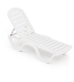 Шезлонг 1980х620х320мм Солярис (белый) М8861