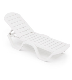 Шезлонг 1980х620х320мм Солярис (белый) М8861