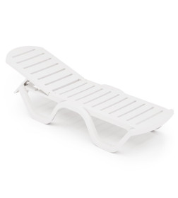Шезлонг 1980х620х320мм Солярис (белый) М8861