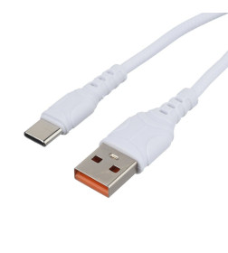 Кабель USB - Type-C 2.4A ПВХ (белый) GoPower GP06T 00-00022781