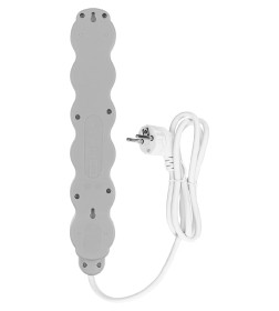 Удлинитель 5 гнезд, 10 м, с/з, с выключателем, с з/ш, ПВС 3х1,5 мм2, 16 А, 250 В, 3700Вт TDM "Люкс" SQ1303-4078