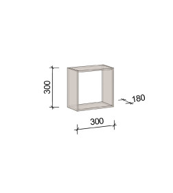 Полка навесная Артём-Мебель СН-100.39-01 (300х300х180)дуб экспресив песочный