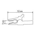 Зажим "крокодил" для тестера 15А 53 мм гнездо banana REXANT 16-0033 (16-0033) 