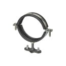 Держатель хомут с резиновым уплотнением Ø86-92 мм, для прута Ø6-10 мм, стальной зажим, термодиффузия TDM SQ2402-3206 (SQ2402-3206) 
