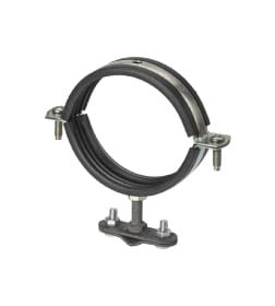 Держатель хомут с резиновым уплотнением Ø86-92 мм, для прута Ø6-10 мм, стальной зажим, термодиффузия TDM SQ2402-3206