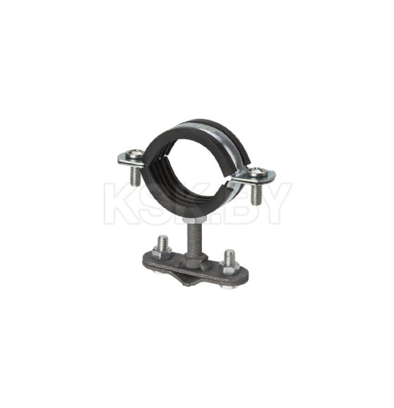 Держатель хомут с резиновым уплотнением Ø40-46 мм, для прута Ø6-10 мм, стальной зажим, термодиффузия TDM SQ2402-3203 (SQ2402-3203) 