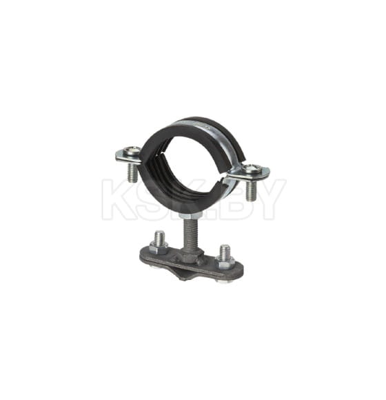 Держатель хомут с резиновым уплотнением Ø40-46 мм, для прута Ø6-10 мм, стальной зажим, термодиффузия TDM SQ2402-3203 (SQ2402-3203) 