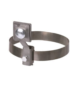 Держатель хомут Ø10-250 мм нержавеющая сталь, с выносом для прута Ø6-10 мм, стальной зажим TDM SQ2402-3183