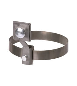 Держатель хомут Ø10-250 мм нержавеющая сталь, с выносом для прута Ø6-10 мм, стальной зажим TDM SQ2402-3183