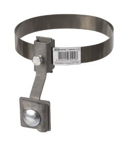 Держатель хомут Ø10-250 мм нержавеющая сталь, с выносом для прута Ø6-10 мм, стальной зажим TDM SQ2402-3183