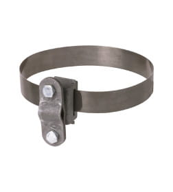 Держатель хомут Ø10-160 мм нержавеющая сталь, для прута Ø6-10 мм, стальной зажим термодиффузия TDM SQ2402-3186