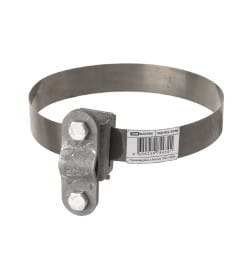 Держатель хомут Ø10-250 мм нержавеющая сталь, для прута Ø6-10 мм, стальной зажим термодиффузия TDM SQ2402-3188