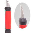 Нож монтажника, нержавеющая сталь, двухсторонняя заточка, лезвие 33 мм REXANT 12-4931 (12-4931) 