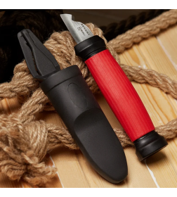 Нож монтажника, нержавеющая сталь, двухсторонняя заточка, лезвие 33 мм REXANT 12-4931