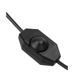 Шнур с плоской вилкой и светорегулятором ШВВП 2х0,5 мм2, 2 м (черный) TDM "Народный" SQ1305-0044