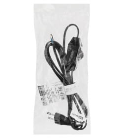 Шнур с плоской вилкой и светорегулятором ШВВП 2х0,5 мм2, 2 м (черный) TDM "Народный" SQ1305-0044