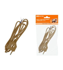 Шнур с плоской вилкой с вырезом ШУ04 ШВВП 2х0,75 мм2 1,7 м (бронза) TDM SQ1305-0033