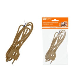 Шнур с плоской вилкой с вырезом ШУ04 ШВВП 2х0,75 мм2 1,7 м (бронза) TDM SQ1305-0033