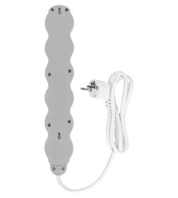 Удлинитель 5 гнезд, 3 м, с/з, с выключателем, с з/ш, ПВС 3х1 мм2, 16 А, 250 В, 3500 Вт TDM "Люкс" SQ1303-4051