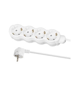 Удлинитель 4 гнезда, 5 м, с/з, с з/ш, ПВС 3х0,75 мм2, 10 А, 250 В, 2400 Вт TDM "Люкс" SQ1303-4021