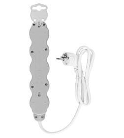 Удлинитель 5 гнезд, 10 м, с/з, с з/ш, ПВС 3х1,5 мм2, 16 А, 250 В, 3700 Вт TDM "Люкс" SQ1303-4066