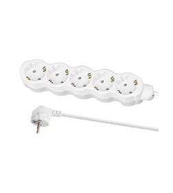 Удлинитель 5 гнезд, 2 м, с/з, с з/ш, ПВС 3х1 мм2, 16 А, 250 В, 3500 Вт TDM "Люкс" SQ1303-4035