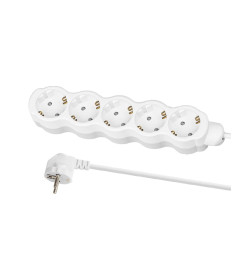 Удлинитель 5 гнезд, 3 м, с/з, с з/ш, ПВС 3х1 мм2, 16 А, 250 В, 3500 Вт TDM "Люкс" SQ1303-4036