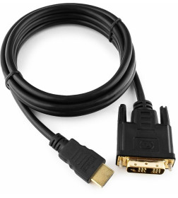 Кабель HDMI-DVI single link 1.8 м позолоченные разъемы (черный) Cablexpert CC-HDMI-DVI-6