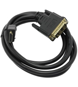 Кабель HDMI-DVI single link 1.8 м позолоченные разъемы (черный) Cablexpert CC-HDMI-DVI-6
