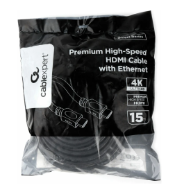 Кабель HDMI 15 м, v2.0, 19M/19M позолоченные разъемы, экранированный (черный) Light Cablexpert CC-HDMI4L-15M