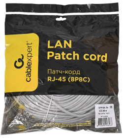 Патч-корд UTP кат.5e 50 м литой многожильный (серый) Cablexpert PP12-50m