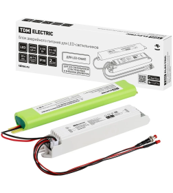 Блок аварийного питания для LED светильников 3-50Вт 11,1В 4500мАч IP30 до 7 часов кнопка тест TDM SQ0368-0003