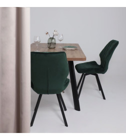 Стол LEON LUX RADIAL-180, раздвижной 180(240)х95, Дуб Веллингтон/Чёрный