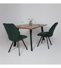 Стол LEON LUX RADIAL-180, раздвижной 180(240)х95, Дуб Веллингтон/Чёрный