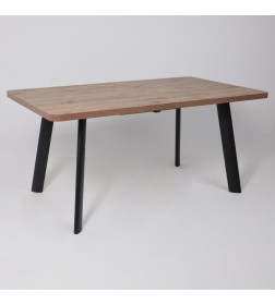 Стол LEON LUX RADIAL-180, раздвижной 180(240)х95, Дуб Веллингтон/Чёрный