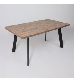 Стол LEON LUX RADIAL-180, раздвижной 180(240)х95, Дуб Веллингтон/Чёрный