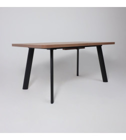 Стол LEON LUX RADIAL-180, раздвижной 180(240)х95, Дуб Веллингтон/Чёрный