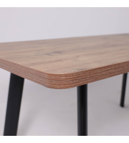 Стол LEON LUX RADIAL-180, раздвижной 180(240)х95, Дуб Веллингтон/Чёрный