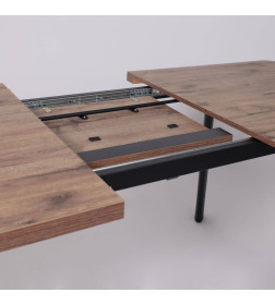 Стол LEON LUX RADIAL-180, раздвижной 180(240)х95, Дуб Веллингтон/Чёрный