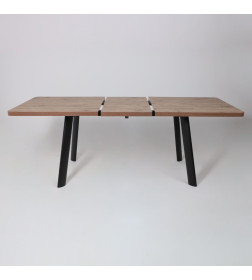 Стол LEON LUX RADIAL-180, раздвижной 180(240)х95, Дуб Веллингтон/Чёрный