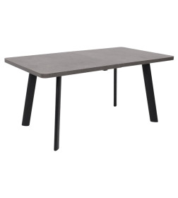 Стол LEON LUX RADIAL-160, раздвижной 160(205)х90, Дымчатая керамика/Чёрный